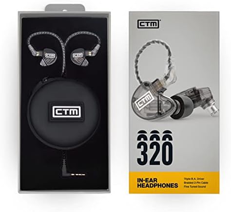 CTM CE320 נהג משולש צג אוזני | מבודד רעש המוזיקאי המקצועי Wired Monitor Monitor | כבל ניתוק